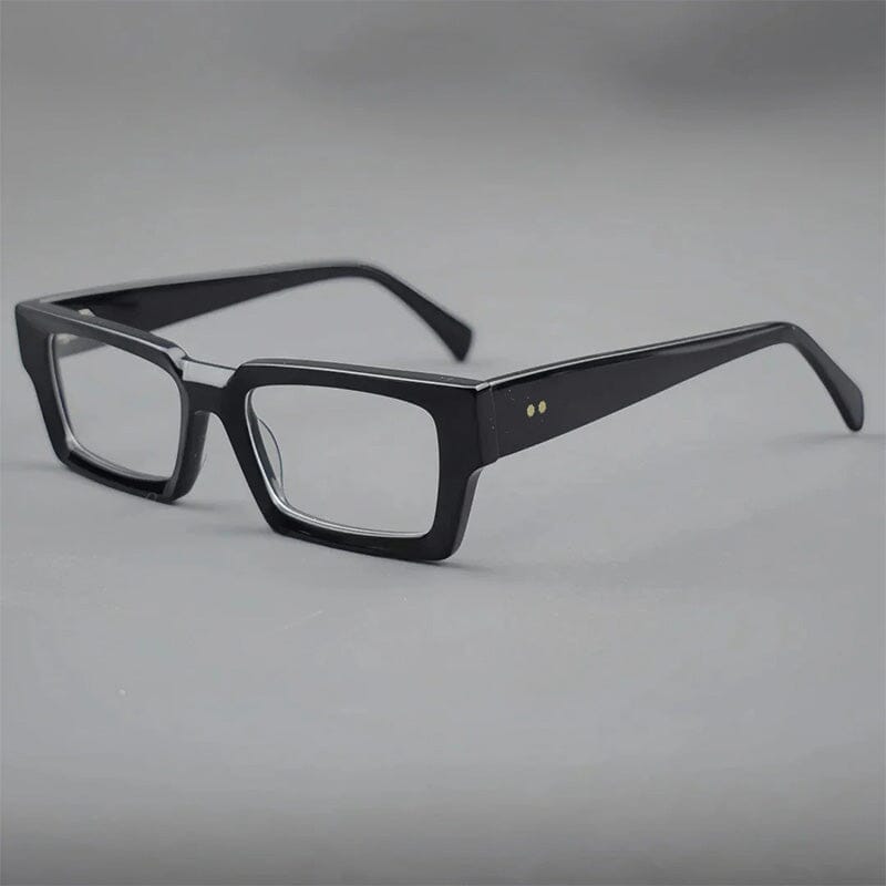Cooper Vintage Square Acetate Glasses Frame Rectangle Frames Southood Black