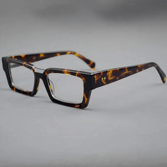 Cooper Vintage Square Acetate Glasses Frame Rectangle Frames Southood Leopard