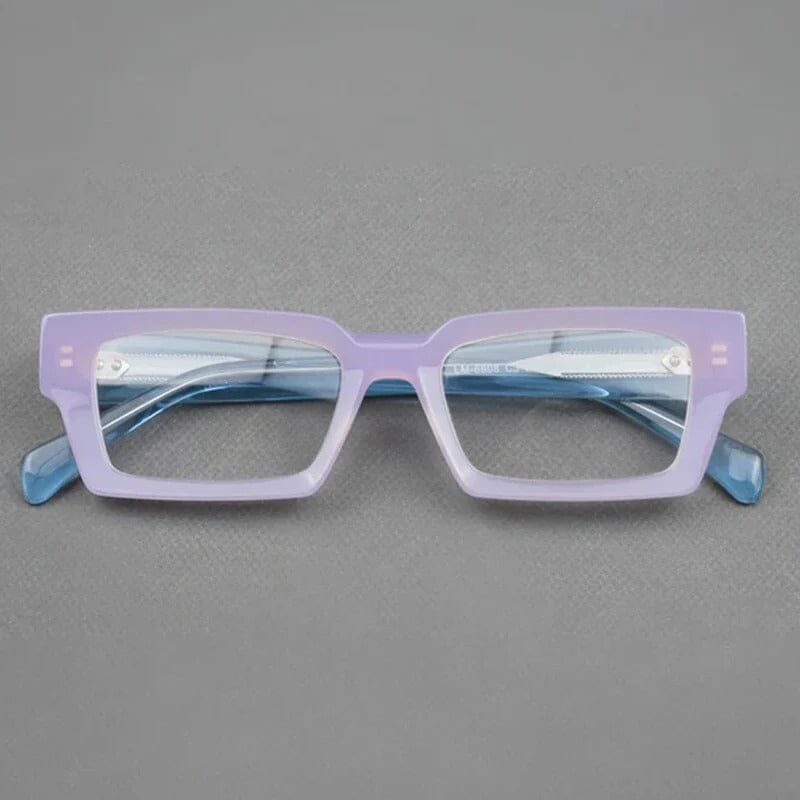 Cooper Vintage Square Acetate Glasses Frame Rectangle Frames Southood Purple Blue