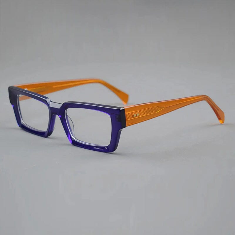 Cooper Vintage Square Acetate Glasses Frame Rectangle Frames Southood Purple Orange