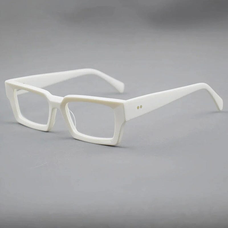 Cooper Vintage Square Acetate Glasses Frame Rectangle Frames Southood White