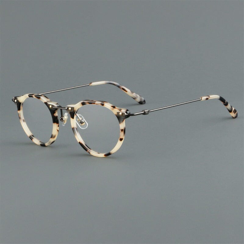 Cort Acetate Titanium Glasses Frame Round Frames Southood Amber