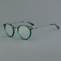 Cort Acetate Titanium Glasses Frame Round Frames Southood Green