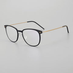 Coville Ultra light Titanium Glasses Frame Rectangle Frames Southood Black