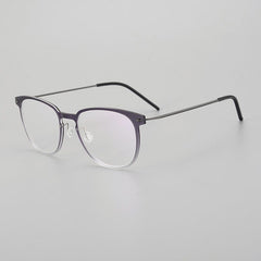 Coville Ultra light Titanium Glasses Frame Rectangle Frames Southood Clear purple