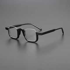 Cris Acetate Half Rectangle Glasses Frame Rectangle Frames Southood Black