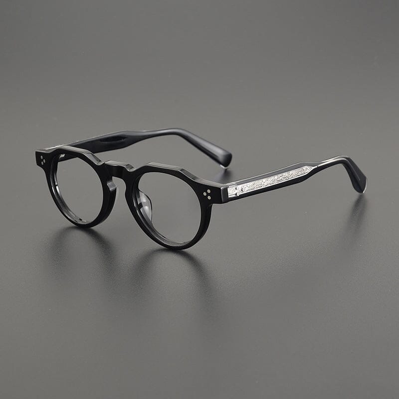 Crowe Vintage Acetate Glasses Frame Geometric Frames Southood Black