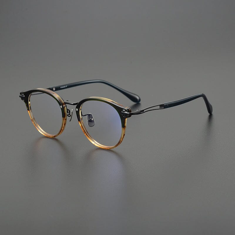 Cumulus Vintage Acetate Glasses Frame Round Frames Southood Green Tea