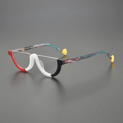 Cyd Retro Semi Circle Acetate Glasses Frame Oval Frames Southood