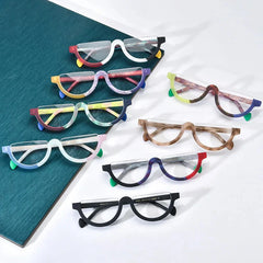 Cyd Retro Semi Circle Acetate Glasses Frame Oval Frames Southood