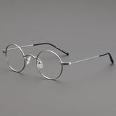 Dacian Retro Round Glasses Frame Round Frames Southood Silver