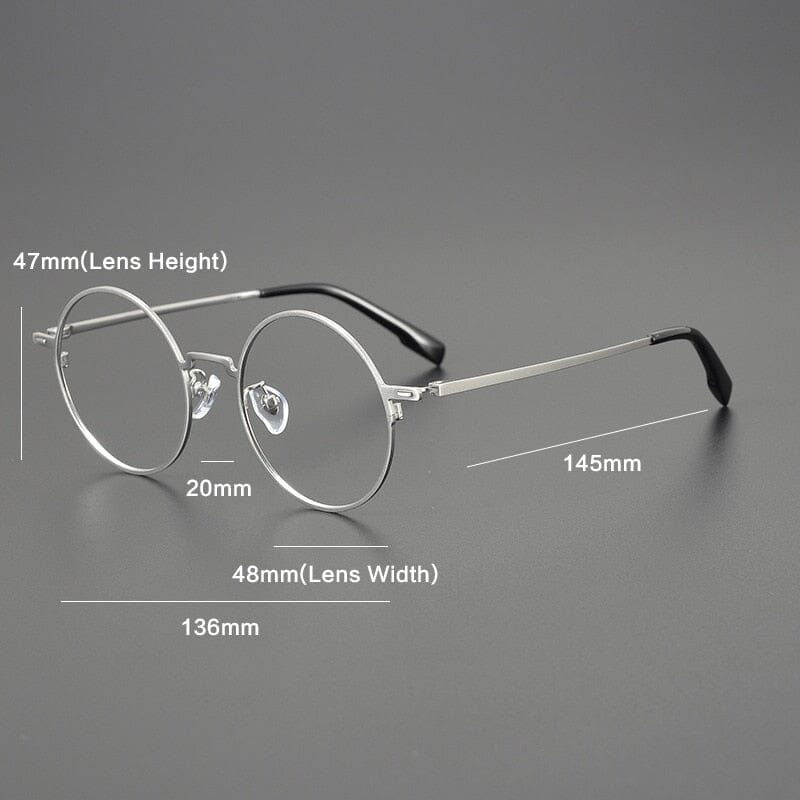Daniel Vintage Titanium Glasses Frame Round Frames Southood