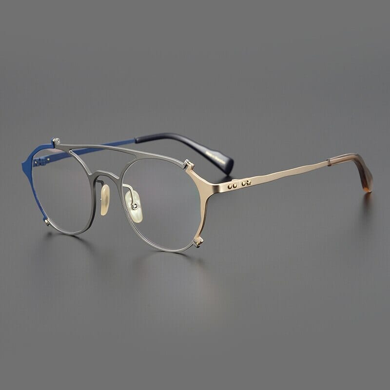 Danvin Pilot Titanium Glasses Frame Aviator Frames Southood Blue