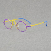 Darice Titanium Round Glasses Frame Round Frames Southood Purple Yellow
