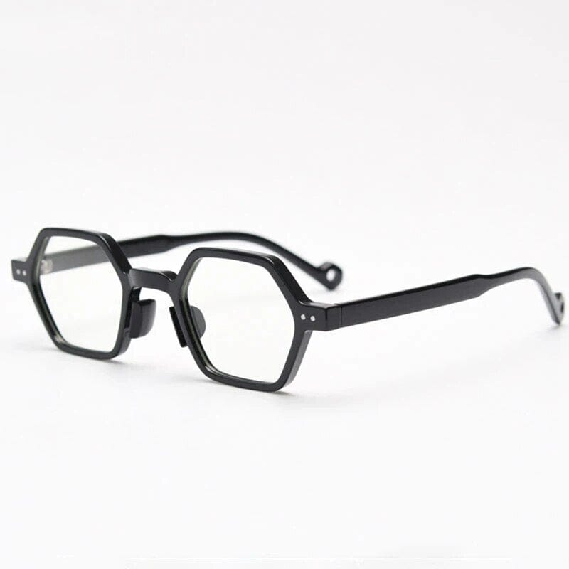 Daryll Polygon TR90 Vintage Eyeglass Frame Geometric Frames Southood Bright Black