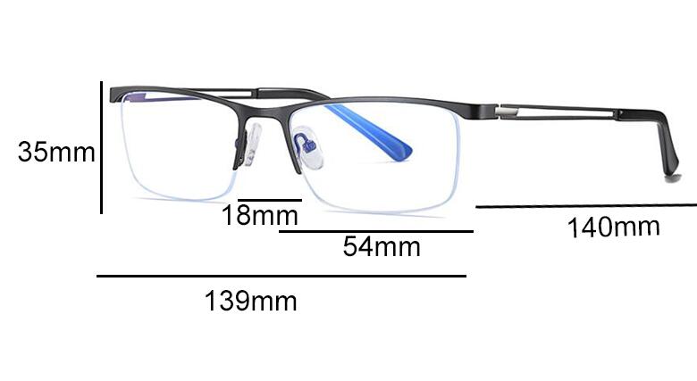Davis Alloy Business Glasses Rectangle Frames Southood