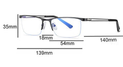 Davis Alloy Business Glasses Rectangle Frames Southood