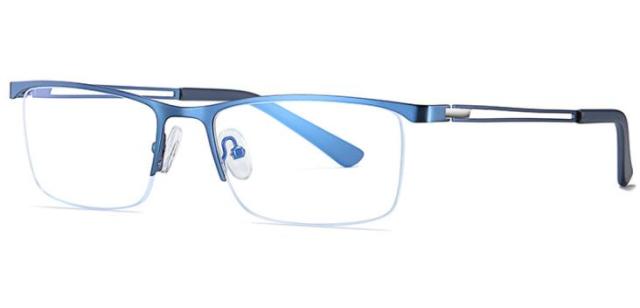 Davis Alloy Business Glasses Rectangle Frames Southood C20 dark blue clear