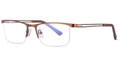 Davis Alloy Business Glasses Rectangle Frames Southood C30 tea clear