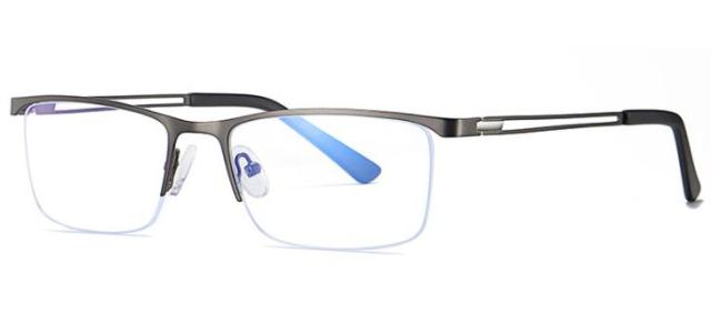Davis Alloy Business Glasses Rectangle Frames Southood C7 light gun clear