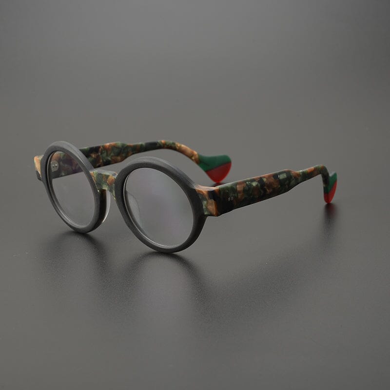Davy Round Acetate Glasses Frame Round Frames Southood Brown