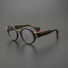 Davy Round Acetate Glasses Frame Round Frames Southood Brown