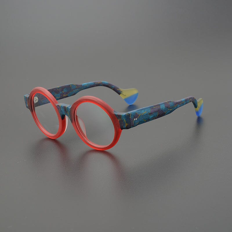 Davy Round Acetate Glasses Frame Round Frames Southood Red