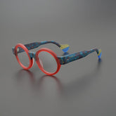 Davy Round Acetate Glasses Frame Round Frames Southood Red