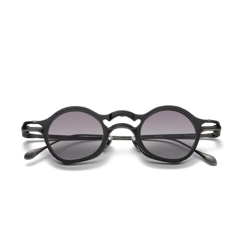 DC Round Titanium Glasses Frame With Magnetic Sunglasses Clips Aviator Frames Southood Dark Gun Dark Gary