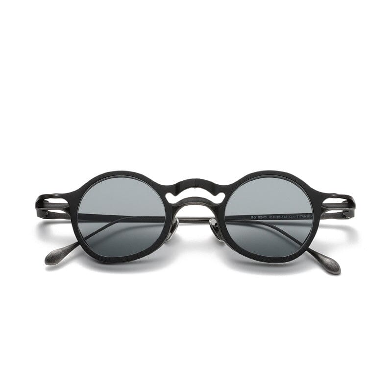 DC Round Titanium Glasses Frame With Magnetic Sunglasses Clips Aviator Frames Southood Dark Gun Gray