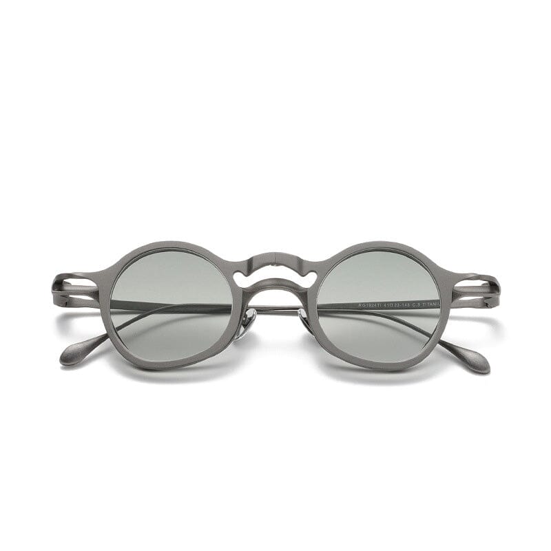 DC Round Titanium Glasses Frame With Magnetic Sunglasses Clips Aviator Frames Southood Light Gun
