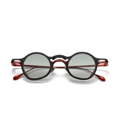 DC Round Titanium Glasses Frame With Magnetic Sunglasses Clips Aviator Frames Southood Red
