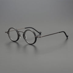 Denver Acetate Glasses Frame Round Frames Southood Black Gun