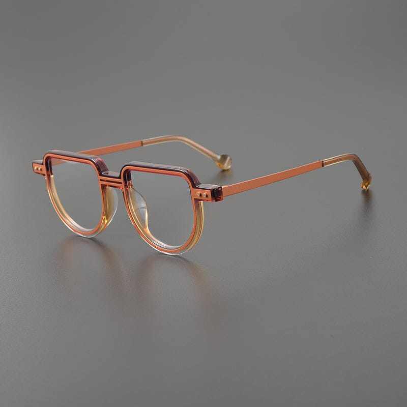 Deon Retro Acetate Eyeglasses Frame Geometric Frames Southood Orange