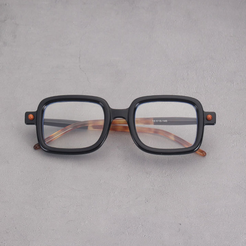 Des Vintage Black Square Glasses Frame Rectangle Frames Southood