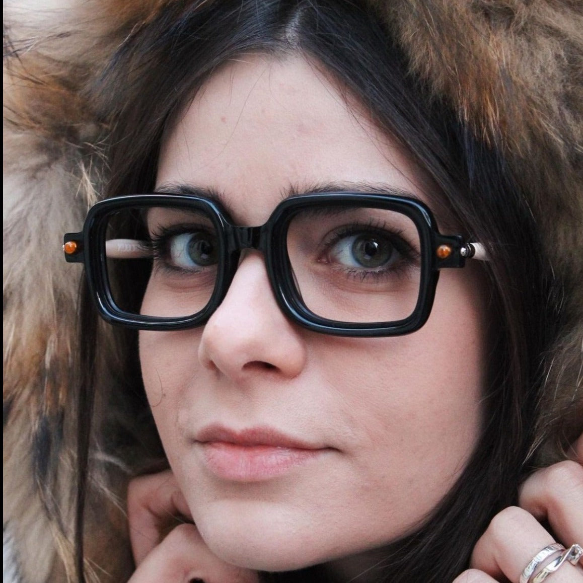 Des Vintage Black Square Glasses Frame Rectangle Frames Southood