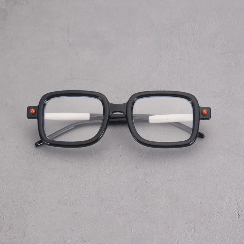 Des Vintage Black Square Glasses Frame Rectangle Frames Southood black white clear