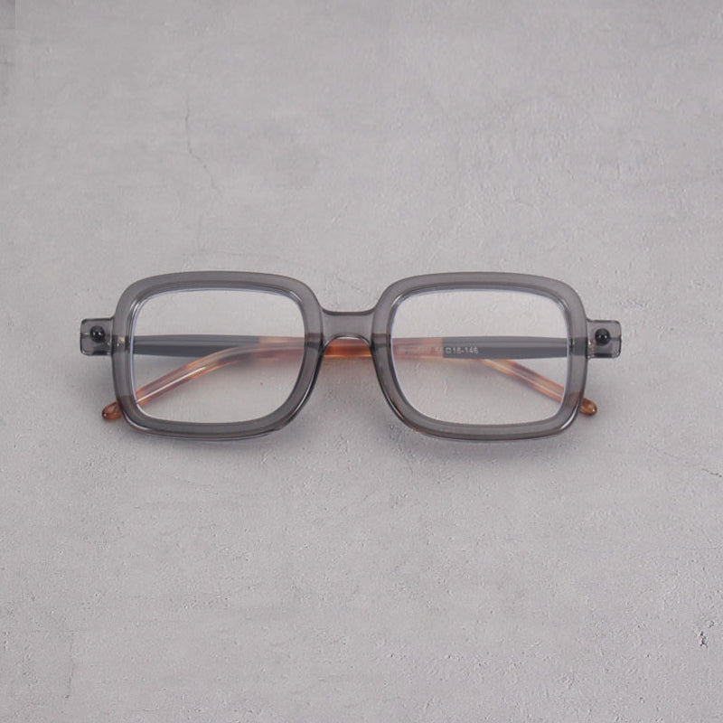 Des Vintage Black Square Glasses Frame Rectangle Frames Southood grey clear