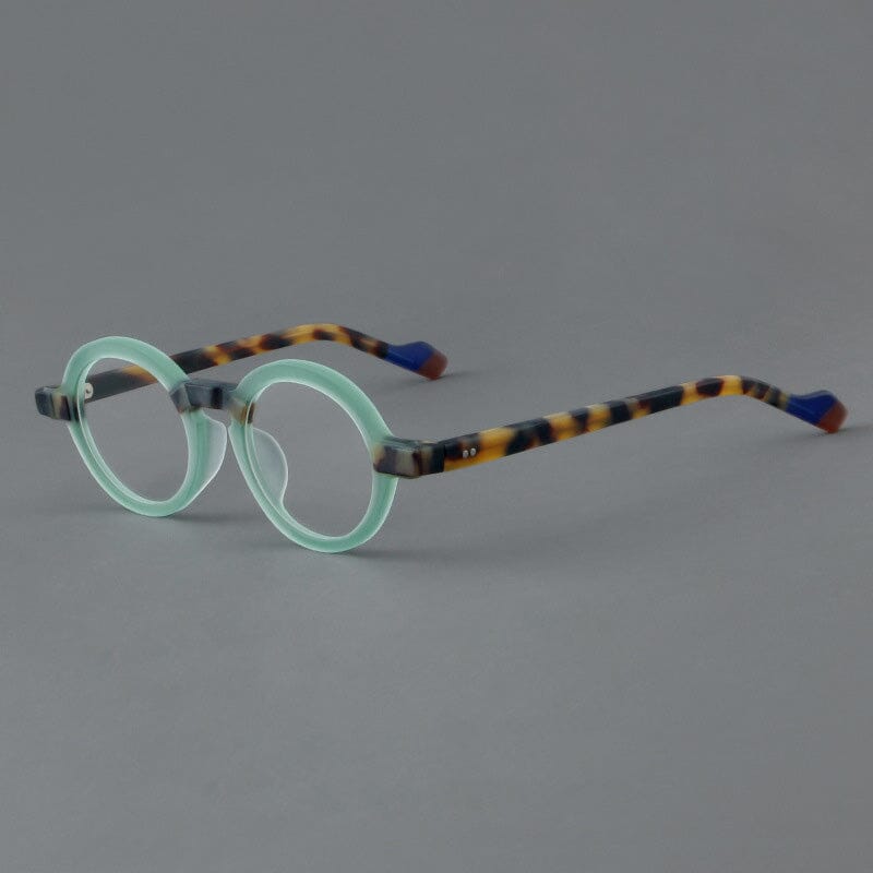 Dimash Round Acetate Optical Glasses Frame Round Frames Southood Green Leopard