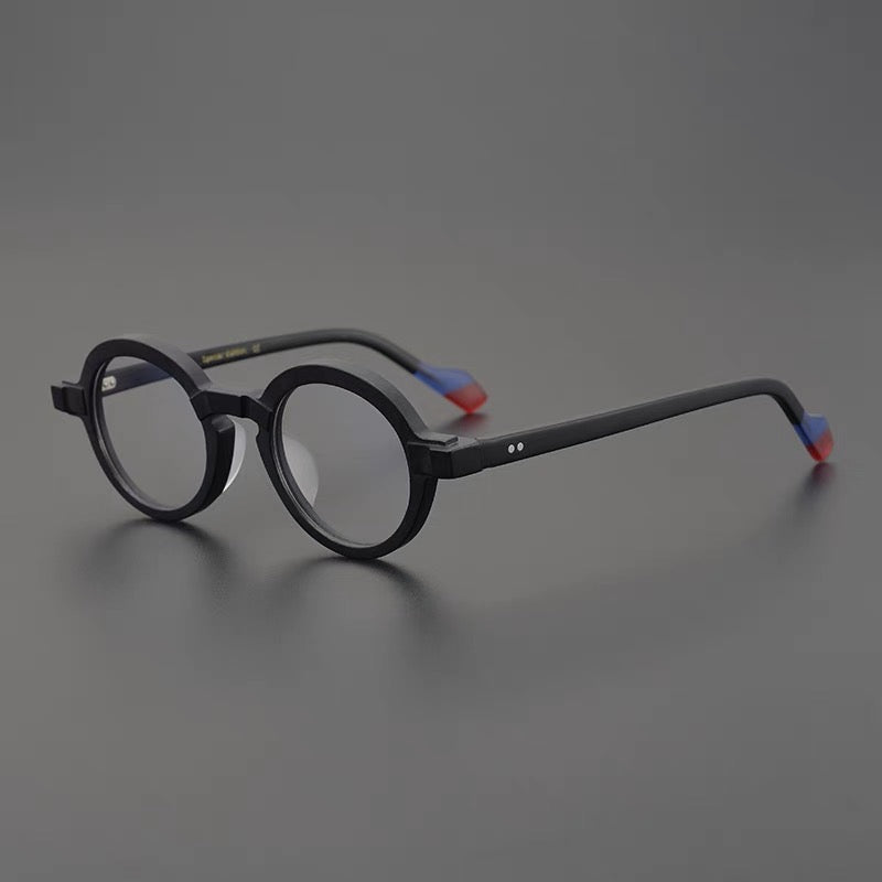 Dimash Round Acetate Optical Glasses Frame Round Frames Southood Matte black