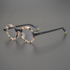 Dimash Round Acetate Optical Glasses Frame Round Frames Southood Matte gray leopard