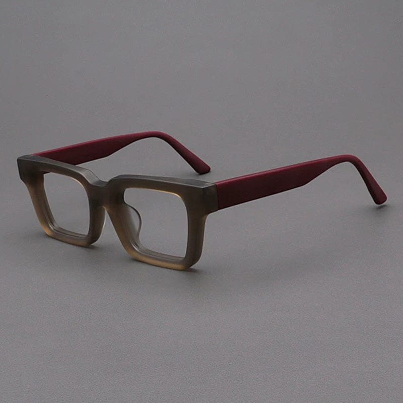 Dino Acetate Rectangle Glasses Frame Rectangle Frames Southood Green Red