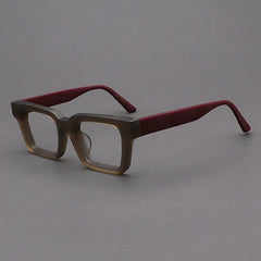 Dino Acetate Rectangle Glasses Frame Rectangle Frames Southood Green Red
