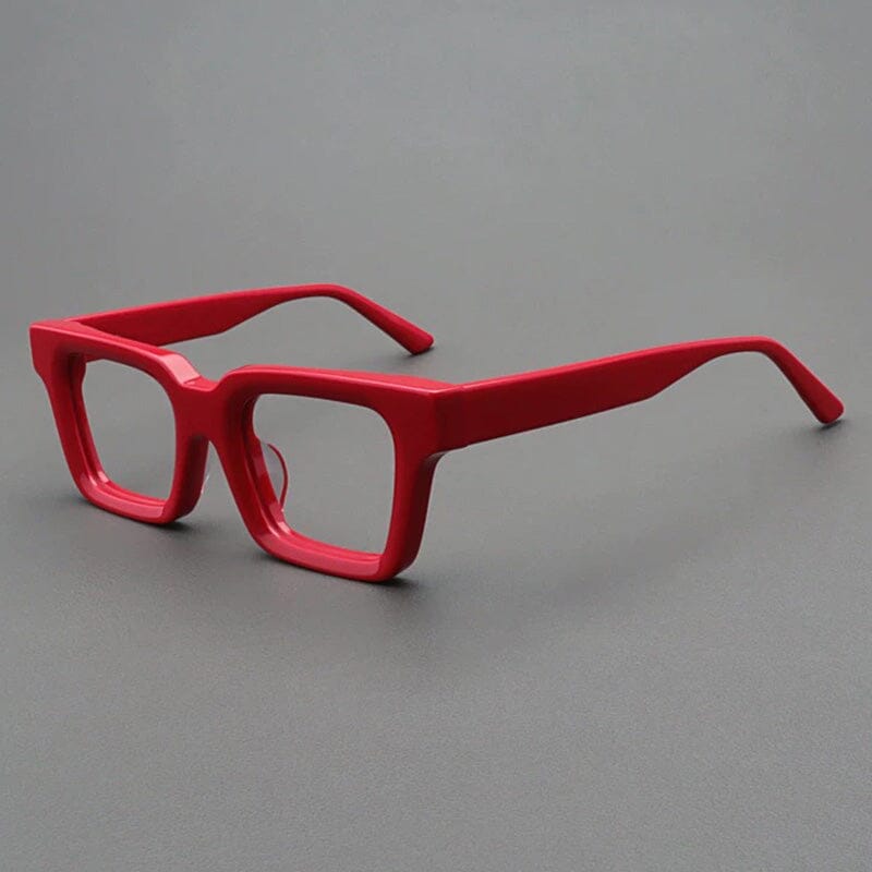 Dino Acetate Rectangle Glasses Frame Rectangle Frames Southood Red