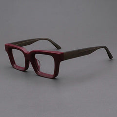 Dino Acetate Rectangle Glasses Frame Rectangle Frames Southood Red Green