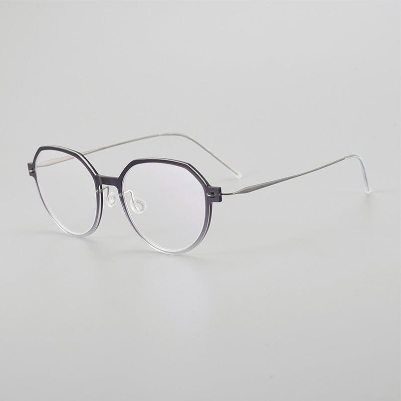Donnalyn Ultra light Titanium Geometric Glasses Frame Geometric Frames Southood Gradient gray