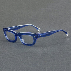Eaman Vintage Acetate Glasses Frame Geometric Frames Southood C3 Blue