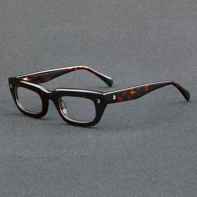 Eaman Vintage Acetate Glasses Frame Geometric Frames Southood C4 Leopard