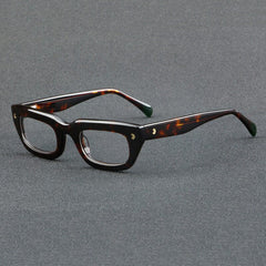 Eaman Vintage Acetate Glasses Frame Geometric Frames Southood C4 Leopard