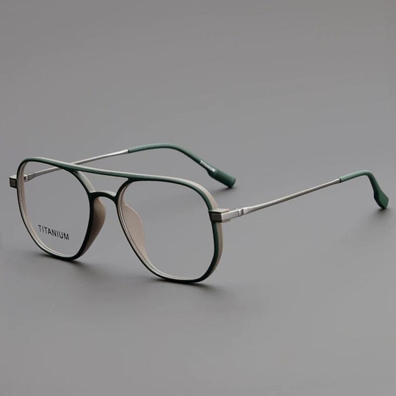 Ean Vintage TR90 Titanium Eyeglasses Frame Aviator Frames Southood Green